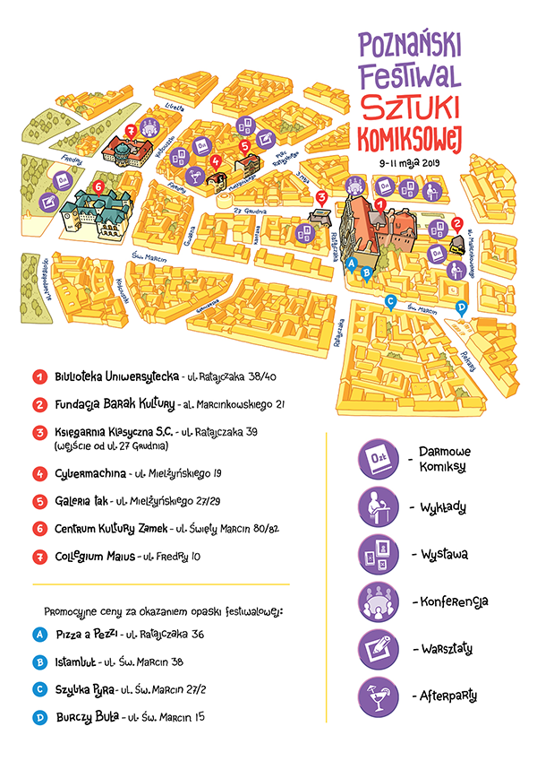 Miejsca festiwalu - Poznański Festiwal Sztuki Komiksowej